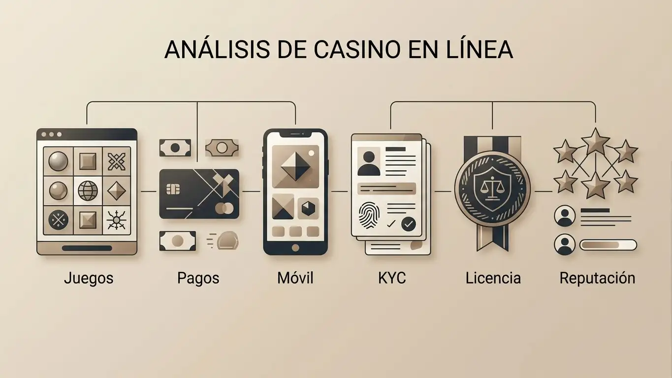 Mapa de decisión sobre juegos, pagos, móvil, KYC, licencia y reputación